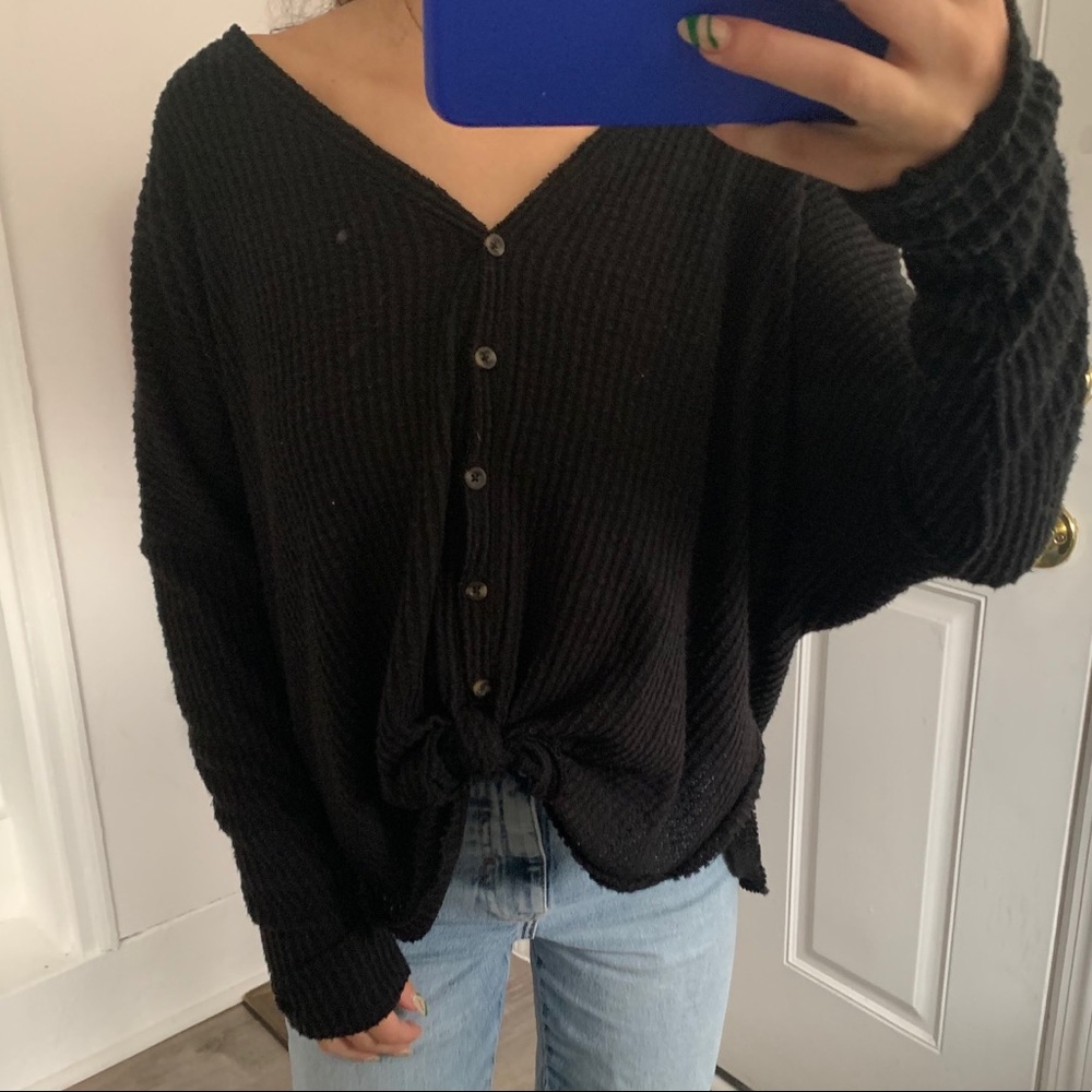 urban outfitters black out from under thermal top